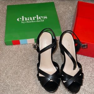 Charles by charles david black Wedge heels, size 7.5